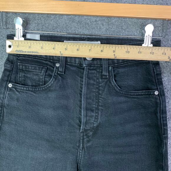 Frank and Eileen $328 Monaghan Mom Jean Black Denim Size 25 MADE IN USA - Picture 5 of 13
